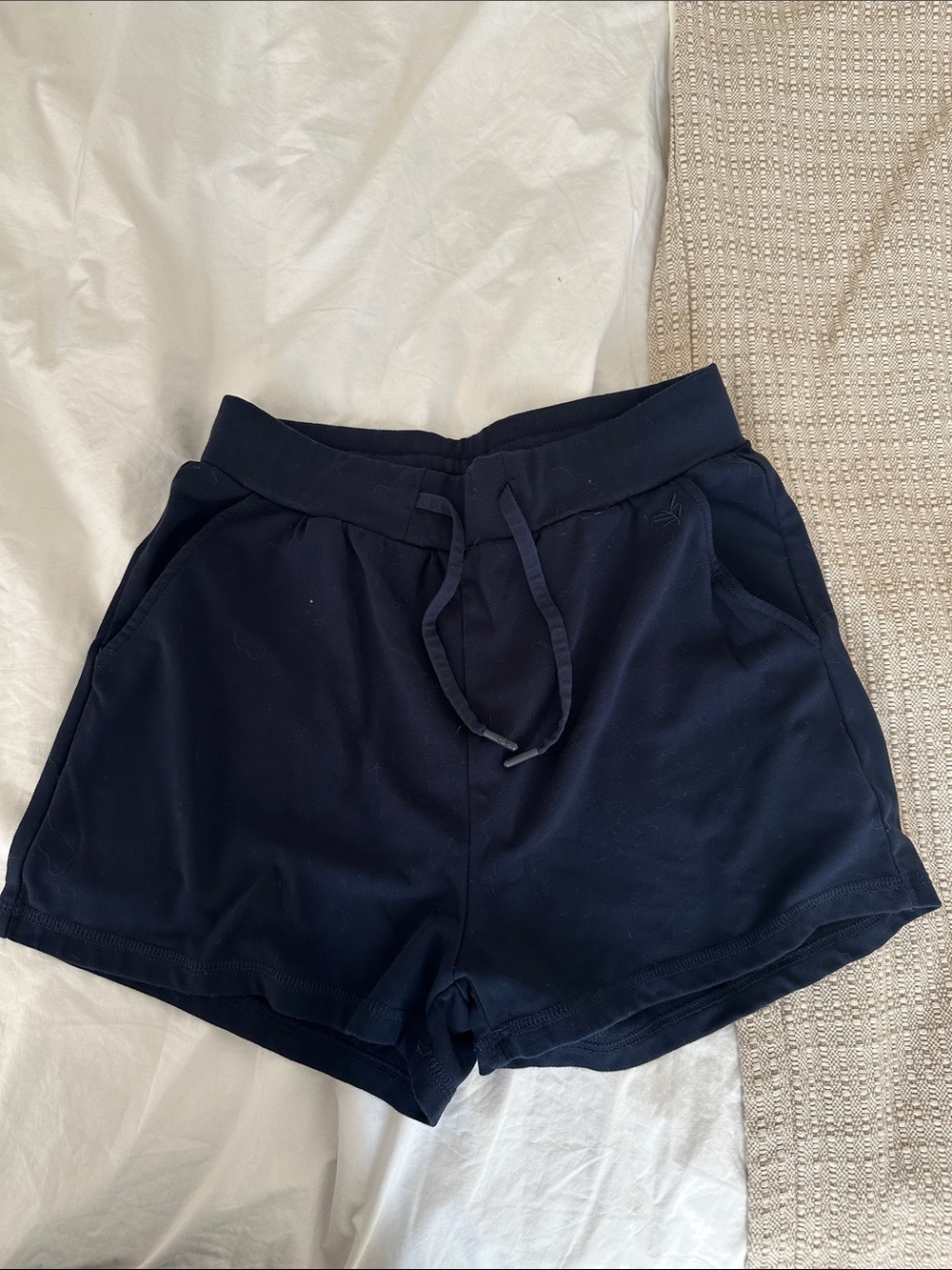 Women's Navy Athletic Drawstring Lounge Shorts